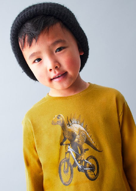 Camiseta m/l =dino=           Mostaza