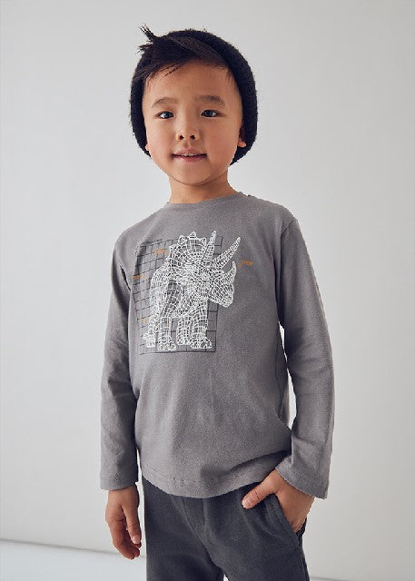 Camiseta m/l glow in the dark Gris