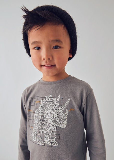 Camiseta m/l glow in the dark Gris