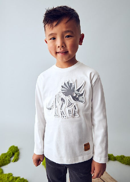 Camiseta m/l embossed         Nata
