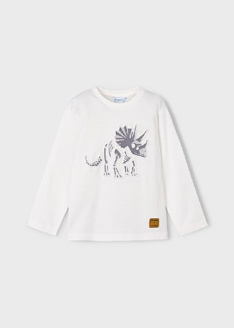 Camiseta m/l embossed         Nata