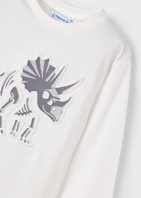 Camiseta m/l embossed         Nata