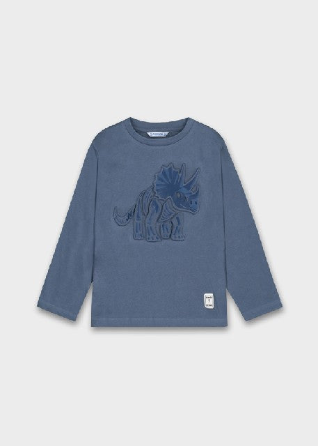 Camiseta m/l embossed         Acero