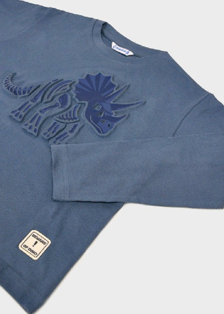 Camiseta m/l embossed         Acero