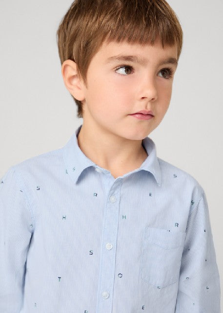 Camisa manga larga        Celeste