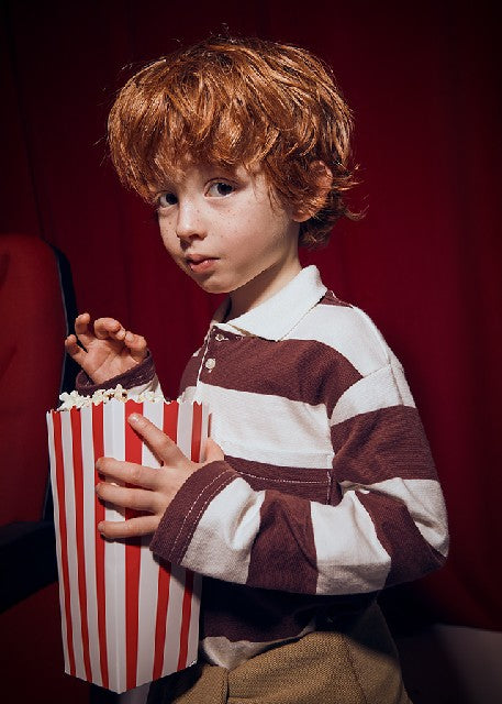 Polo m/l rayas                Ciruela