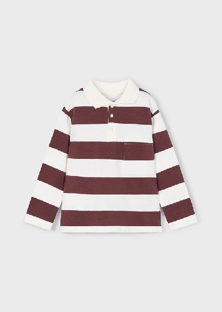 Polo m/l rayas                Ciruela