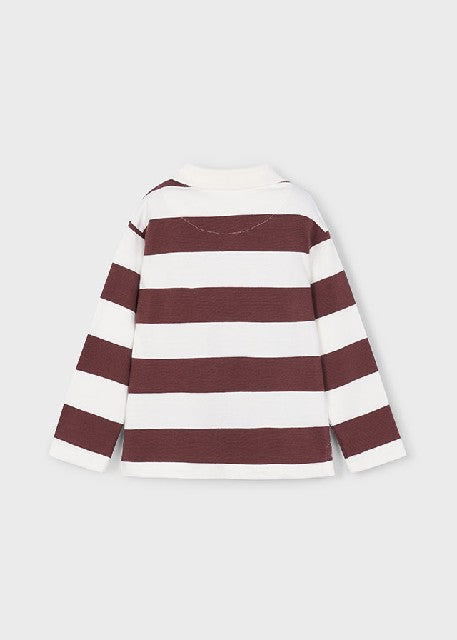 Polo m/l rayas                Ciruela