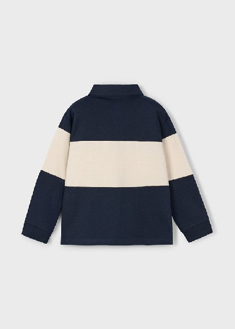 Polo m/l color block          Marino