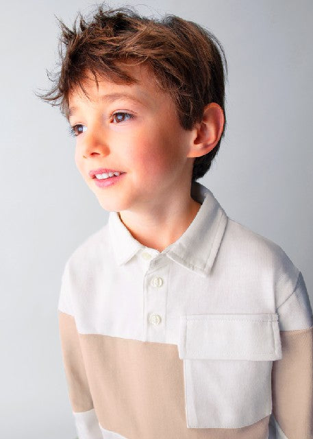 Polo m/l color block          Nata