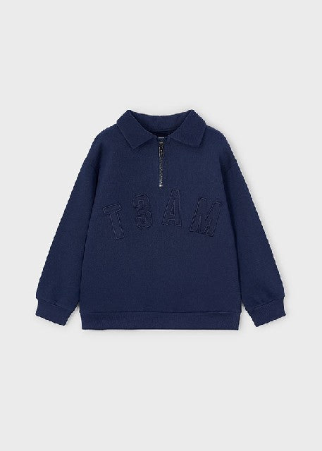 Pullover cuello polo          Azul