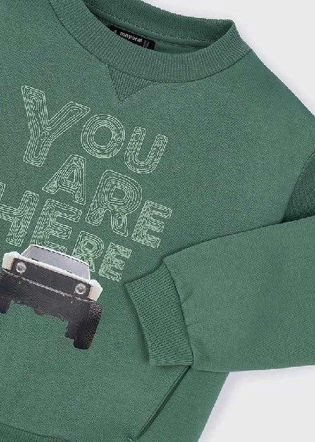 Pullover serigrafia =coche=   Abeto