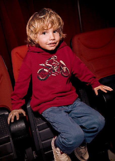 Pullover print relieve        Rojo