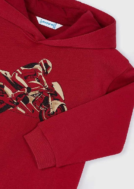 Pullover print relieve        Rojo