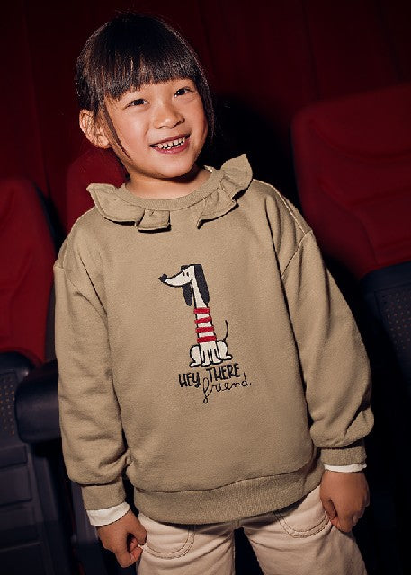 Pullover cuello volante       Camel