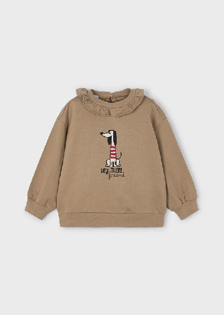 Pullover cuello volante       Camel