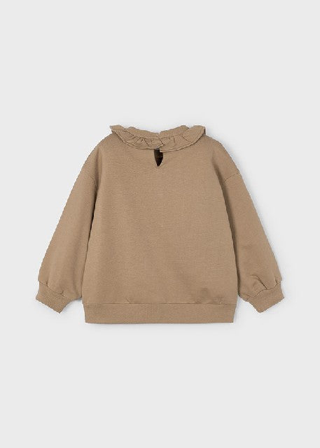 Pullover cuello volante       Camel