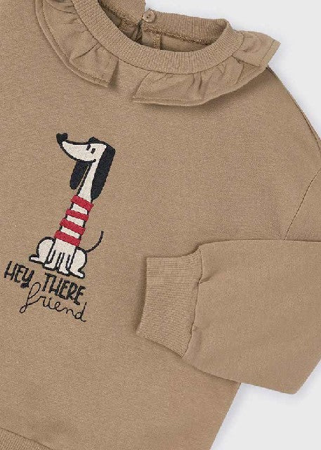 Pullover cuello volante       Camel