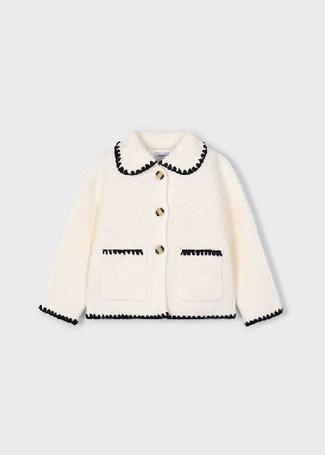 Chaqueta tricot bucles        Almendra