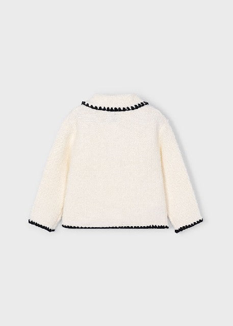 Chaqueta tricot bucles        Almendra