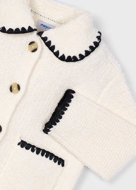Chaqueta tricot bucles        Almendra