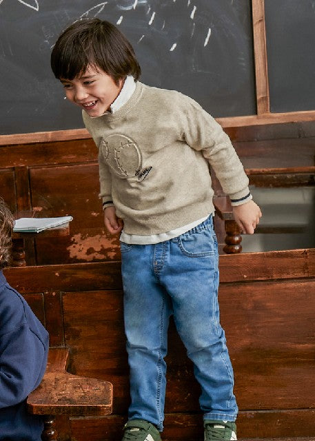 Pantalon soft denim jogger    Medio