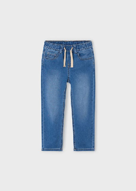 Pantalon soft denim jogger    Medio