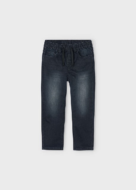 Pantalon soft denim jogger    Negro