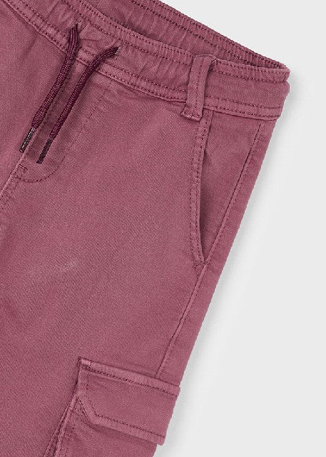 Pantalon cargo soft           Berenjena