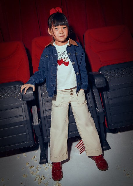 Pantalon sarga marine         Almendra