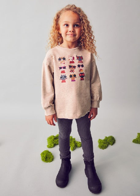 Conj. pullover leggings canal Plomo