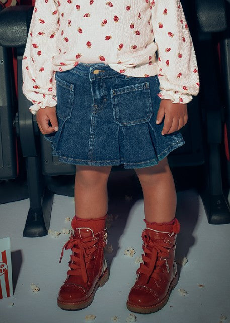 Falda denim tablas            Superoscur