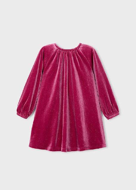 Vestido terciopelo brillo     Cereza