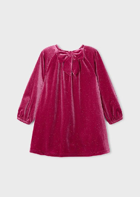 Vestido terciopelo brillo     Cereza