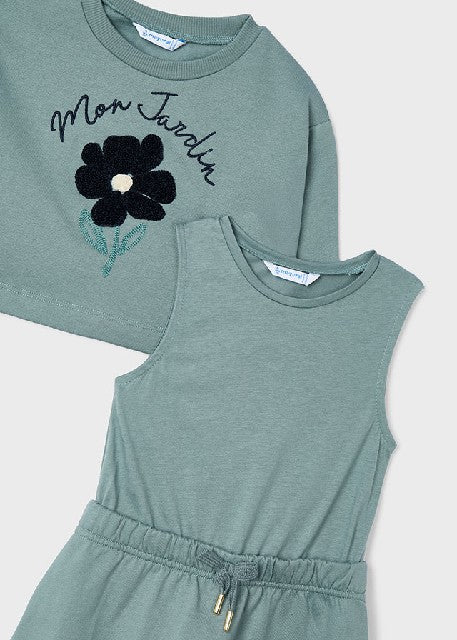 Vestido felpa 2 piezas        Salvia