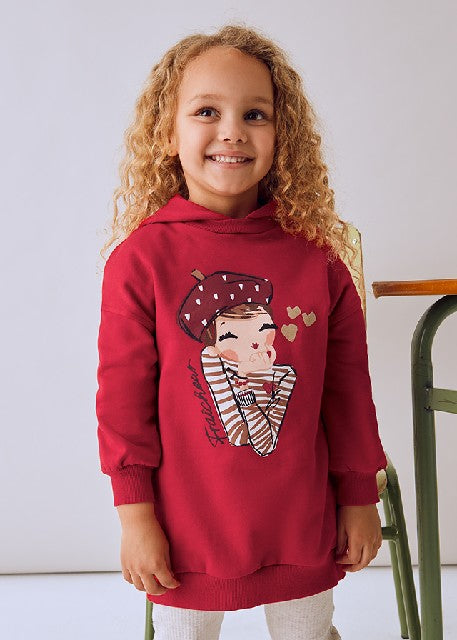 Vestido felpa capucha         Rojo