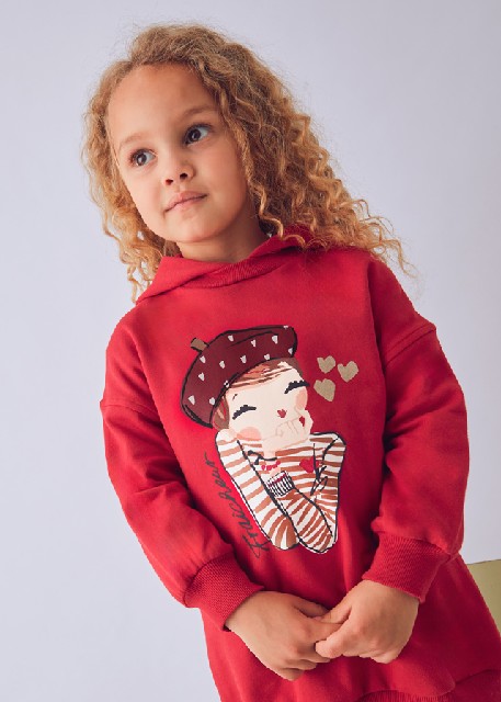 Vestido felpa capucha         Rojo