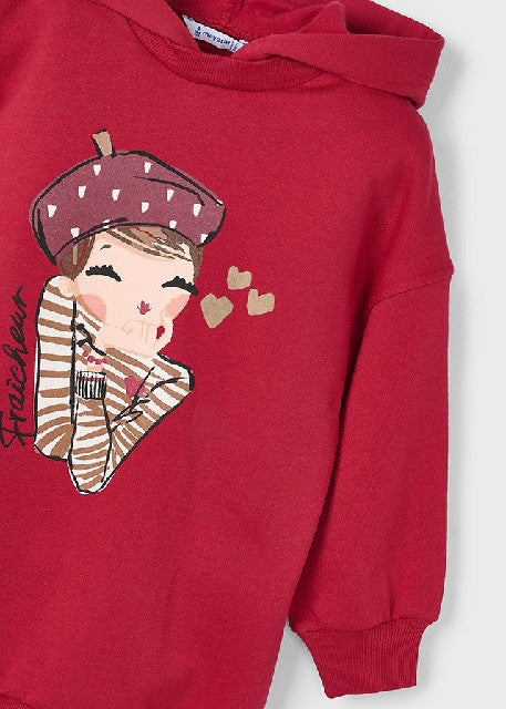 Vestido felpa capucha         Rojo