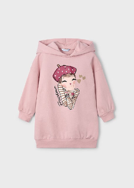 Vestido felpa capucha         Nude