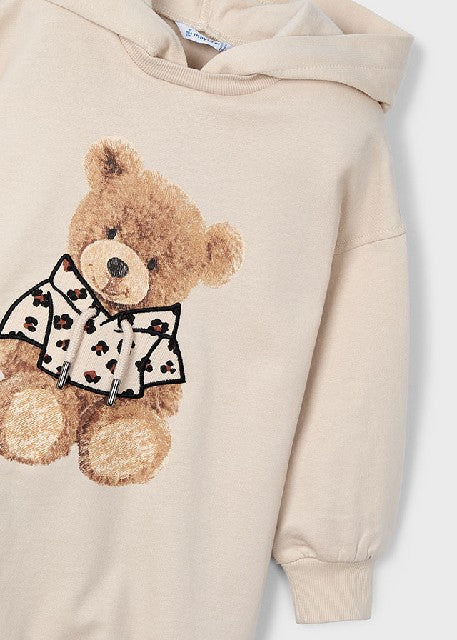 Vestido felpa capucha         Arena