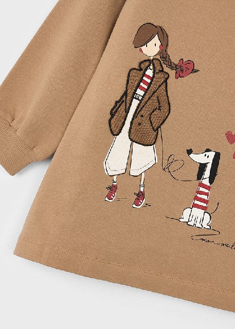 Vestido felpa evase           Camel