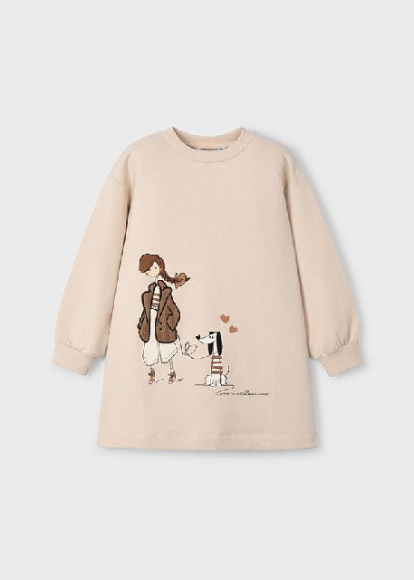 Vestido felpa evase           Arena