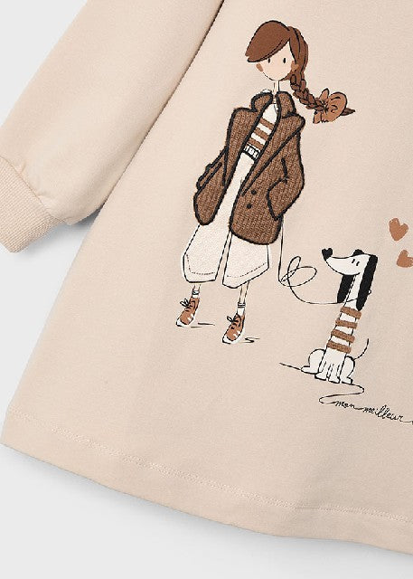 Vestido felpa evase           Arena