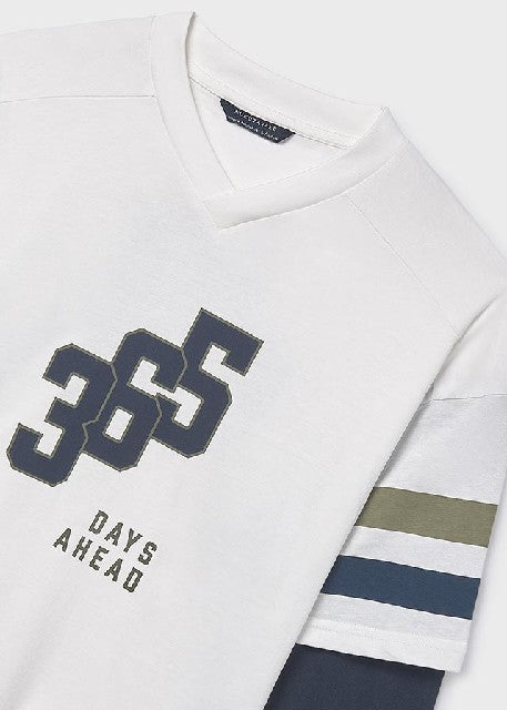 Camiseta doble manga          Nata