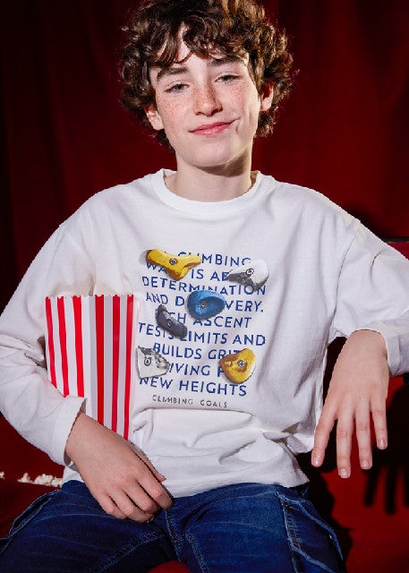 Camiseta m/l print hd         Nata-rocod