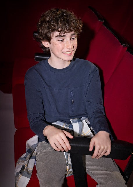 Camiseta m/l bolsillo         Marino