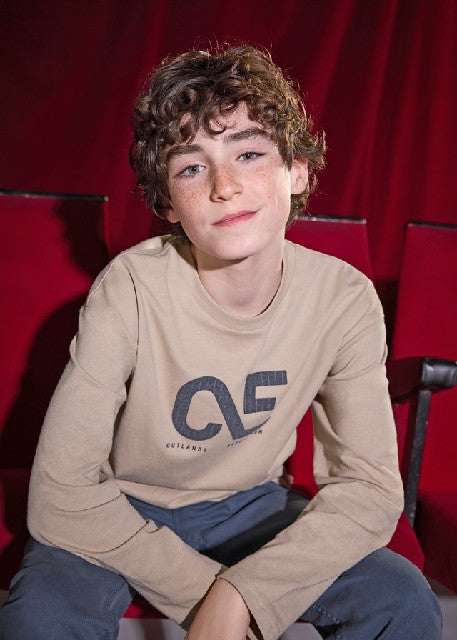 Camiseta m/l aplique          Caliza