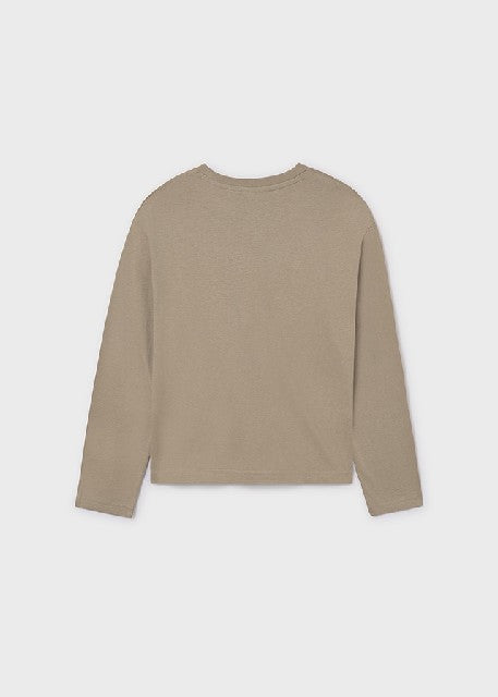 Camiseta m/l aplique          Caliza