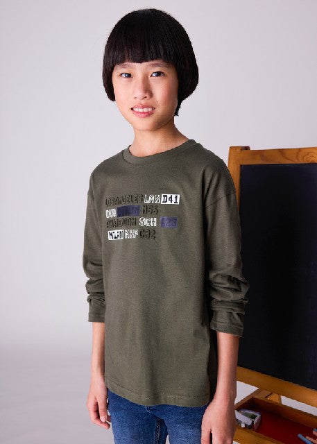 Camiseta m/l embossed         Oliva