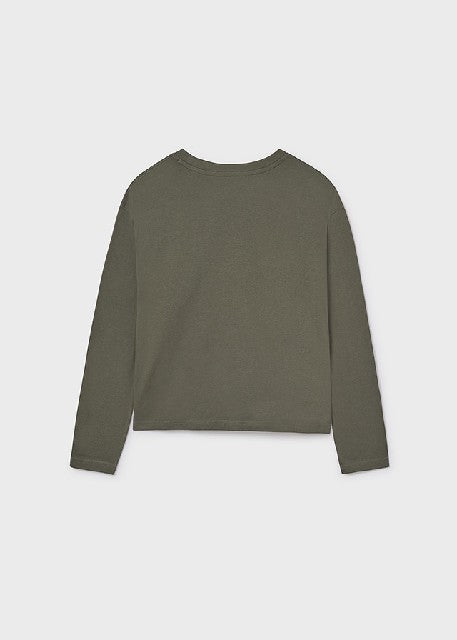 Camiseta m/l embossed         Oliva